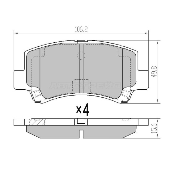 Колодки тормозные перед CHERY A1/QQ6 SAT