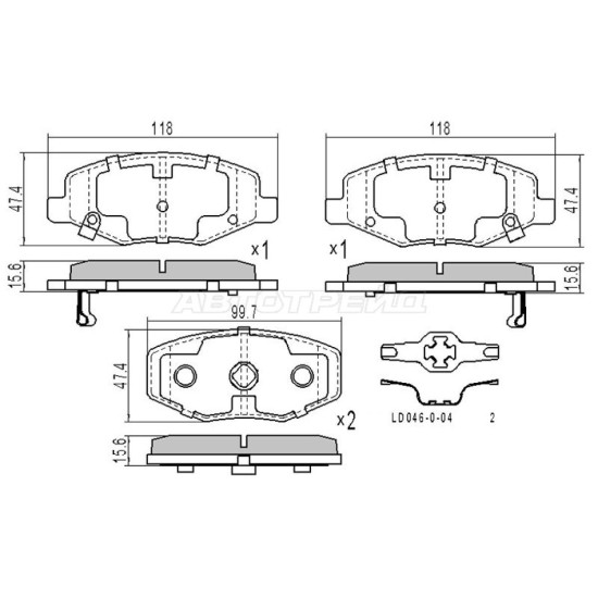 Колодки тормозные перед CHERY QQ6 SAT