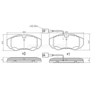 Колодки тормозные перед CITROEN JUMPER 97-/FIAT DUCATO 97-/PEUGEOT BOXER 97- SAT