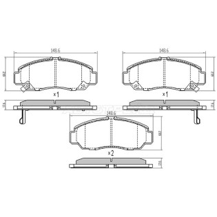 Колодки тормозные перед HONDA ACCORD CU 08-13 SAT