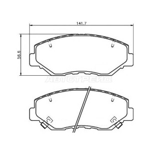 Колодки тормозные перед HONDA CR-V RD5/ACCORD CL 2/4 vti AKEBONO