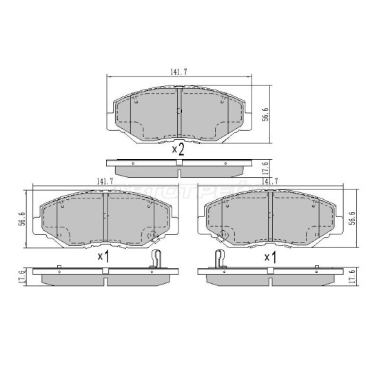 Колодки тормозные перед HONDA CR-V RD5/ACCORD CL 2/4 vti SAT