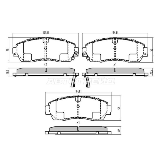 Колодки тормозные перед HONDA CR-V RЕ4/HAVAL Fx7 18- SAT