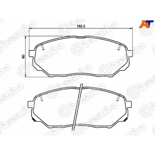 Колодки тормозные перед KIA SORENTO 15- BREMBO