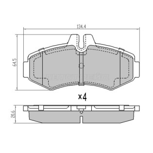 Колодки тормозные перед MERCEDES VITO 96-03 SAT