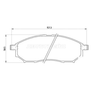 Колодки тормозные передн NISSAN MURANO Z50/Z51 PATHFINDER R51 BREMBO