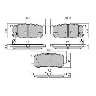 Колодки тормозные зад SSANGYONG ACTYON 06-/REXTON 01-/RODIUS 05- SAT