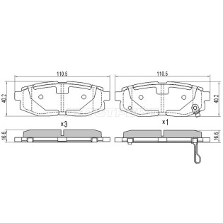 Колодки тормозные зад SUBARU BRZ 12-/IMPREZA GR/GH 08-/TRIBECA 05- SAT