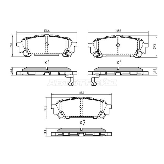 Колодки тормозные зад SUBARU FORESTER/IMPREZA SAT