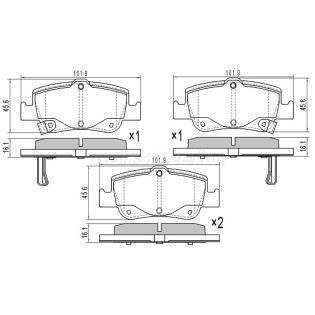 Колодки тормозные зад TOYOTA COROLLA 06- SAT