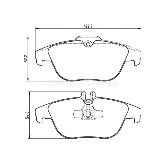 Колодки тормозные задн MERCEDES C-CLASS 204 11-/E-CLASS 207 11- BREMBO