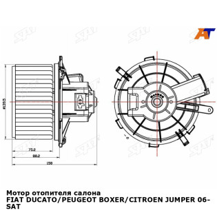 Мотор отопителя салона FIAT DUCATO/PEUGEOT BOXER/CITROEN JUMPER 06- SAT