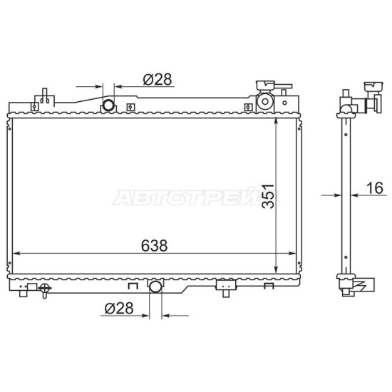 Радиатор Chery indiS S18D 11-16 / QQ6 S21 06-11 SAT