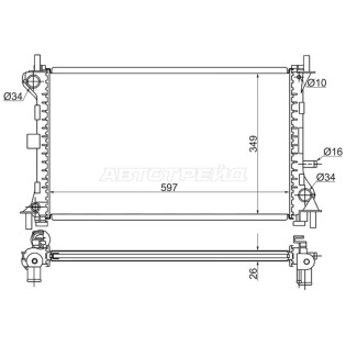 Радиатор FORD FOCUS 1.6/1.8/2.0 98-04 SAT