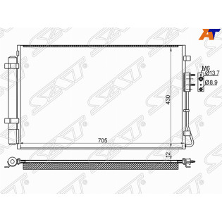 Радиатор кондиционера KIA SORENTO PRIME 2.4I 14- SAT
