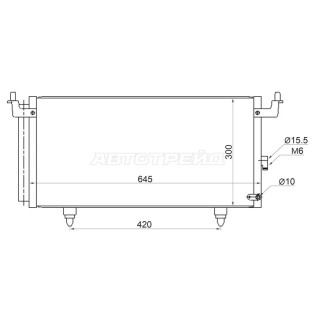 Радиатор кондиционера Subaru Legacy 09-15 / Outback 09-15 / Legacy B4 09-14 SAT