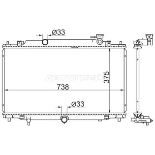 Радиатор Mazda Axela 13-19 / Mazda3 13-19 / Mazda6 12- / Atenza 12- SAT