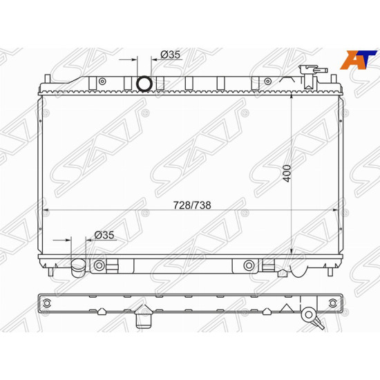 Радиатор NISSAN TEANA 03- QR25 SAT