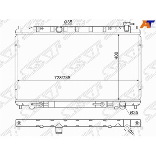 Радиатор NISSAN TEANA VQ2.3/3.5 03- SAT