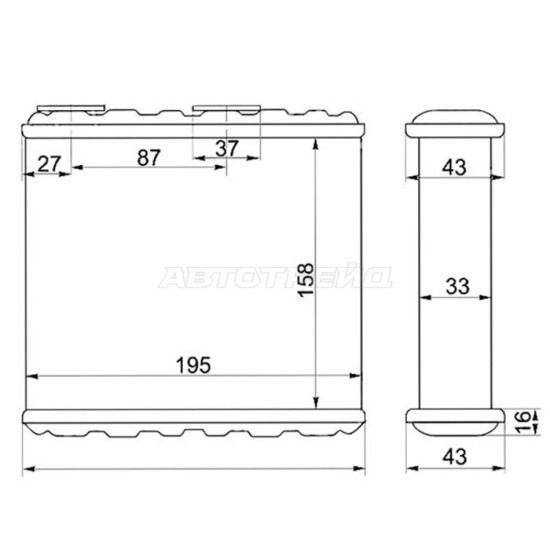 Радиатор отопителя салона NISSAN CEFIRO/MAXIMA A32/33 94-02/BLUEBERD U13/AVENIR/EXPERT W11/LAUREL 34 SAT