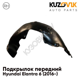 Подкрылок переднего правого крыла Hyundai Elantra 6 (2016-) KUZOVIK