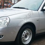 Крыло переднее левое в цвет кузова Лада Приора (2007-2018) металлическое